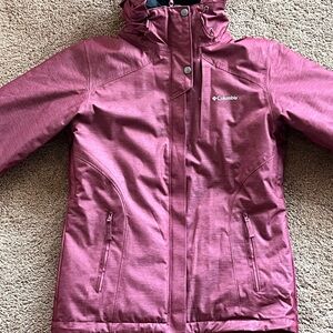 Columbia Women's pink/maroon 2 layer snow coat